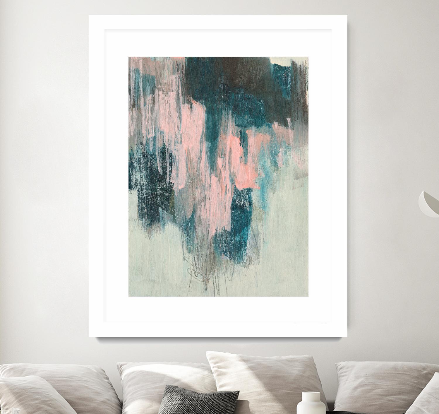 Blush Cascade II by Jennifer Goldberger on GIANT ART - beige abstract abstract
