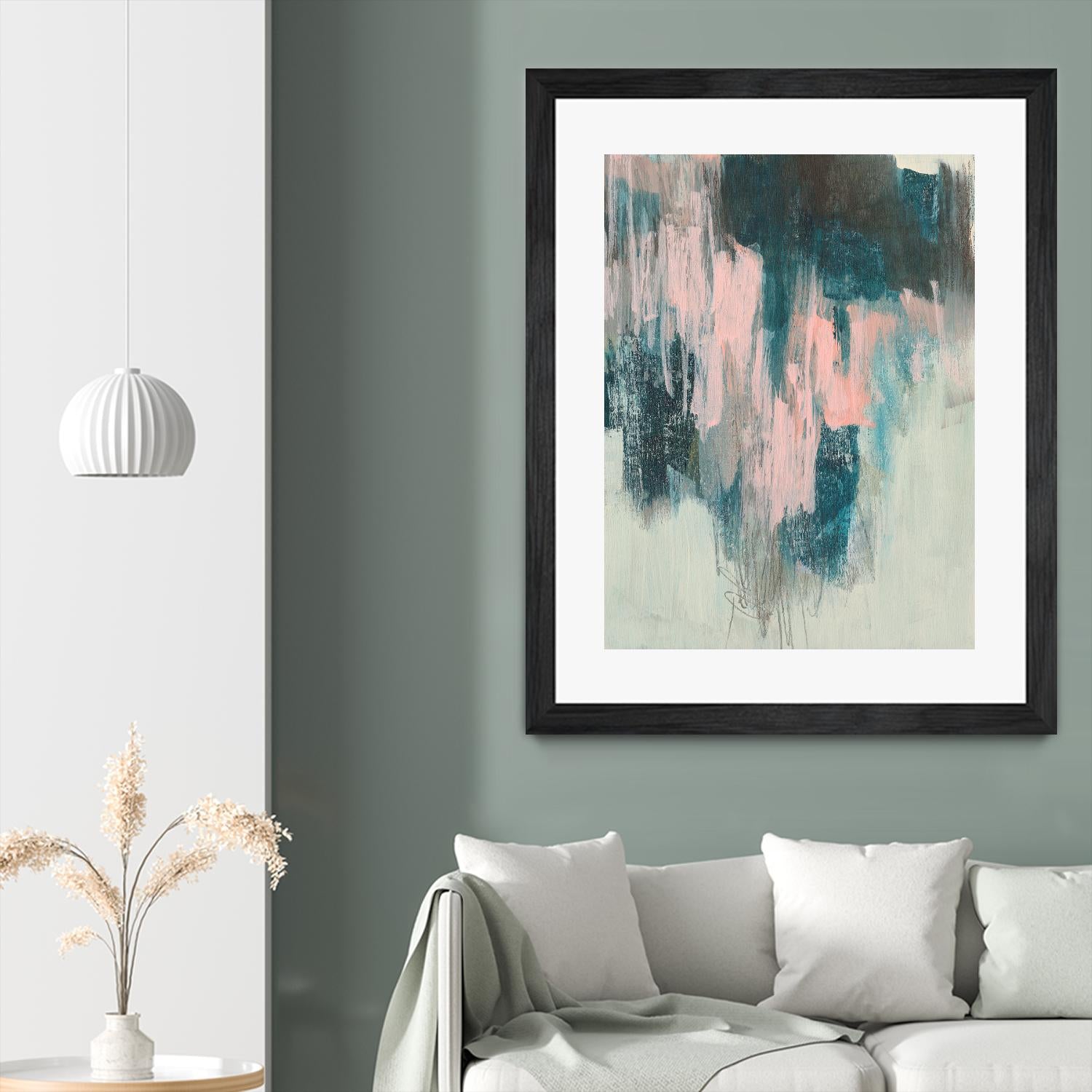Blush Cascade II by Jennifer Goldberger on GIANT ART - beige abstract abstract