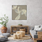 White Ribbon on Beige I by Jennifer Goldberger on GIANT ART - beige abstract abstract