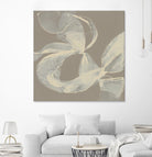 White Ribbon on Beige II by Jennifer Goldberger on GIANT ART - beige abstract