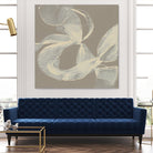 White Ribbon on Beige II by Jennifer Goldberger on GIANT ART - beige abstract