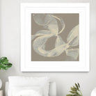White Ribbon on Beige II by Jennifer Goldberger on GIANT ART - beige abstract