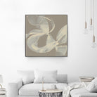 White Ribbon on Beige II by Jennifer Goldberger on GIANT ART - beige abstract