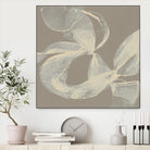 White Ribbon on Beige II by Jennifer Goldberger on GIANT ART - beige abstract
