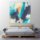 Blue Hive II by June Vess on GIANT ART - beige abstract abstract