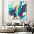 Blue Hive II by June Vess on GIANT ART - beige abstract abstract