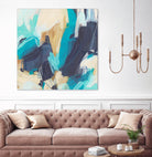 Blue Hive II by June Vess on GIANT ART - beige abstract abstract