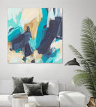 Blue Hive II by June Vess on GIANT ART - beige abstract abstract