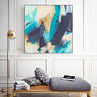 Blue Hive II by June Vess on GIANT ART - beige abstract abstract