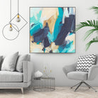 Blue Hive II by June Vess on GIANT ART - beige abstract abstract