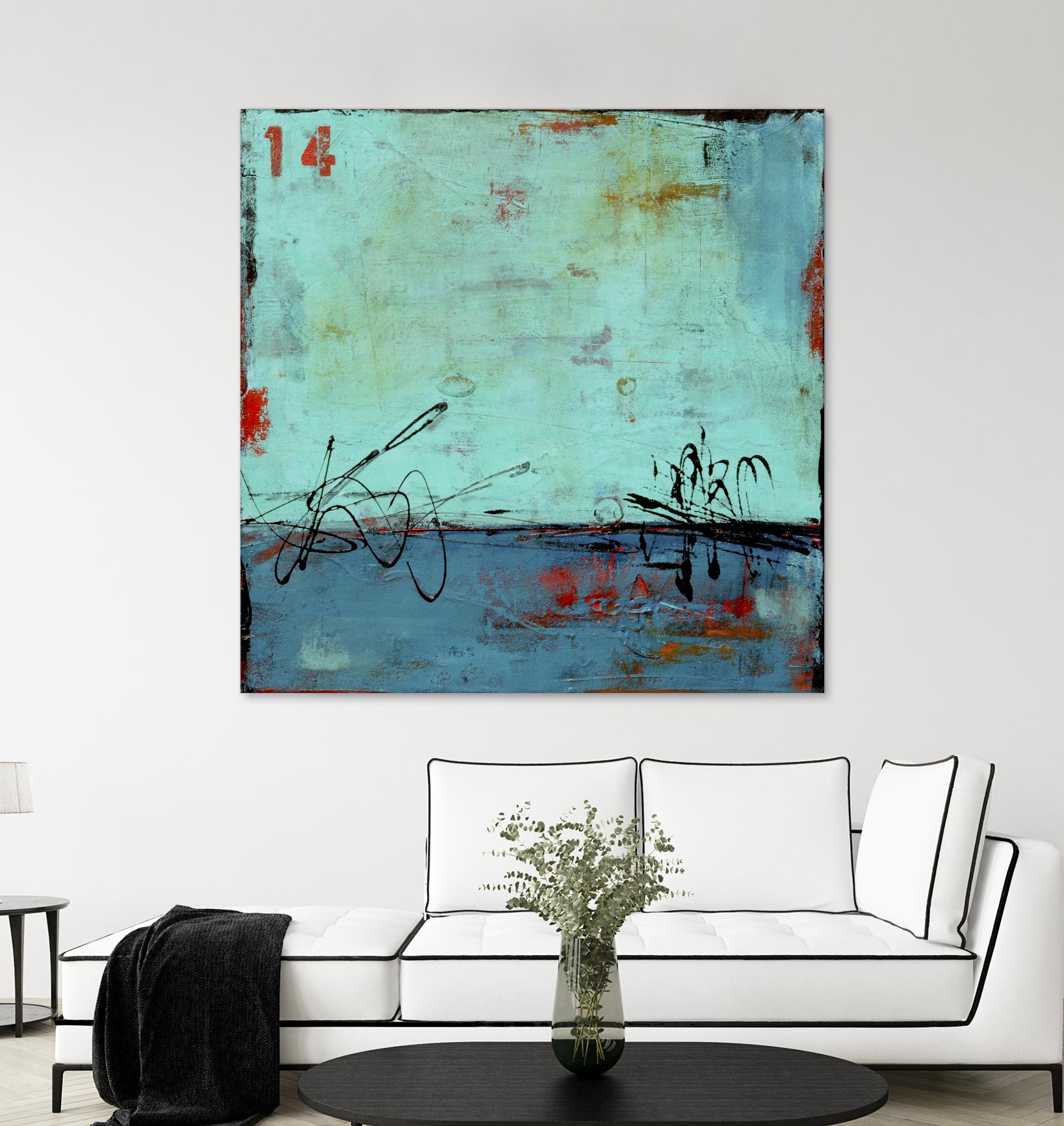 Blue Bay Marina II by Erin Ashley on GIANT ART - blue abstract