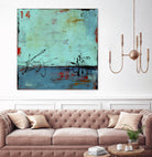 Blue Bay Marina II by Erin Ashley on GIANT ART - blue abstract