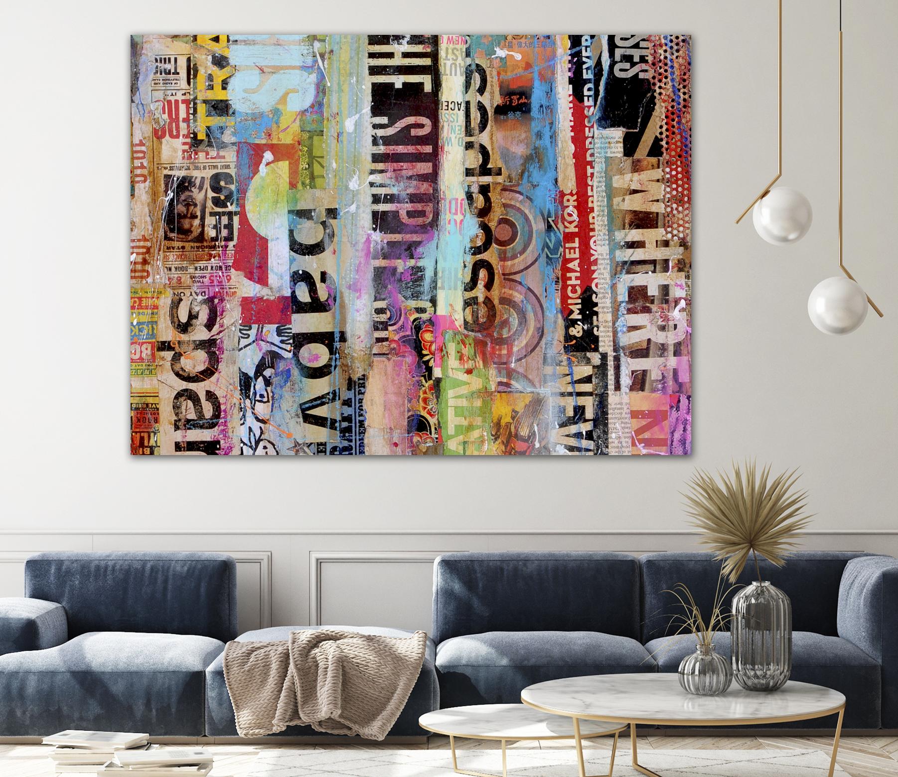 Metro Mix 21 II by Erin Ashley on GIANT ART - pink abstract