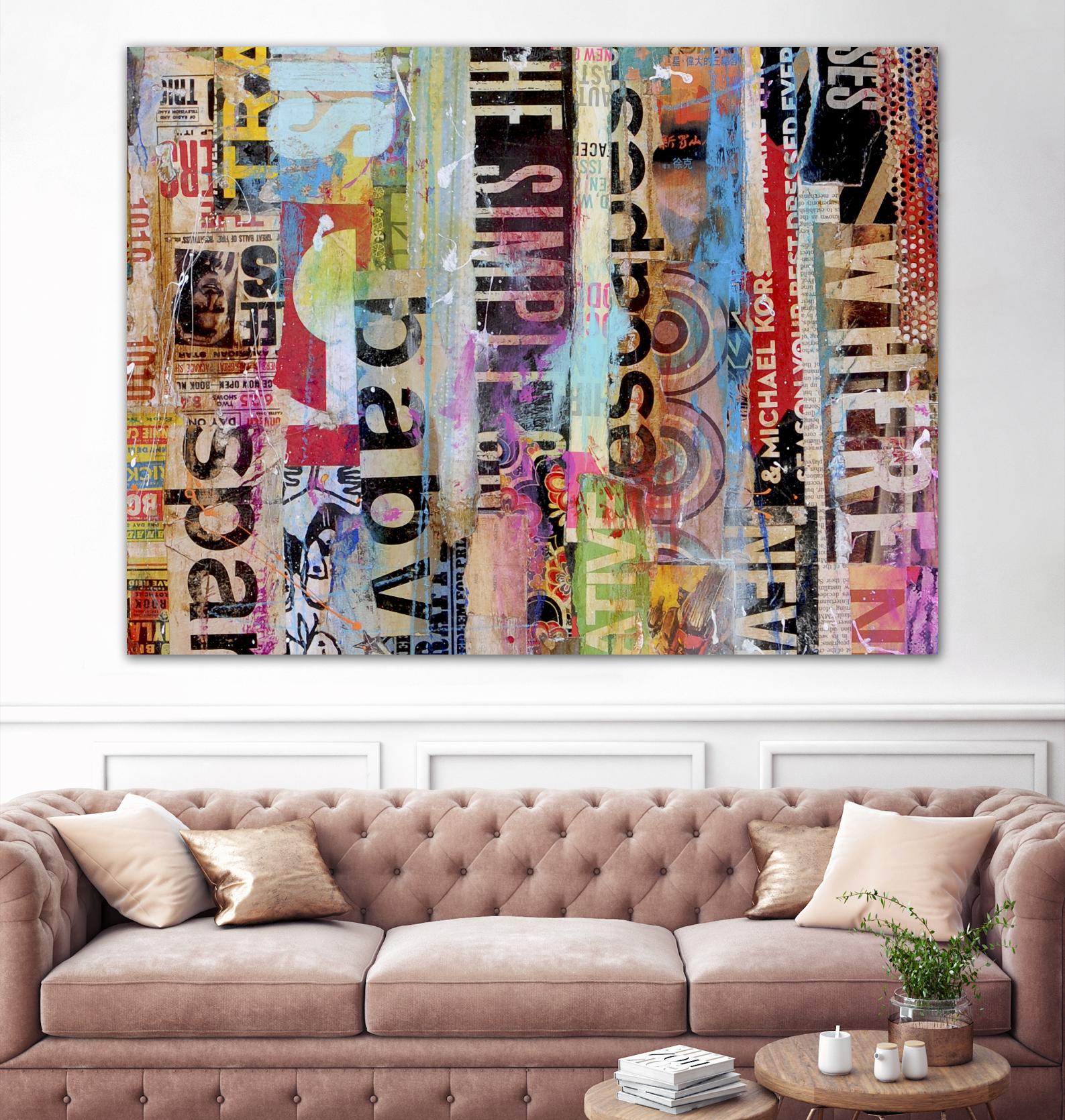 Metro Mix 21 II by Erin Ashley on GIANT ART - pink abstract