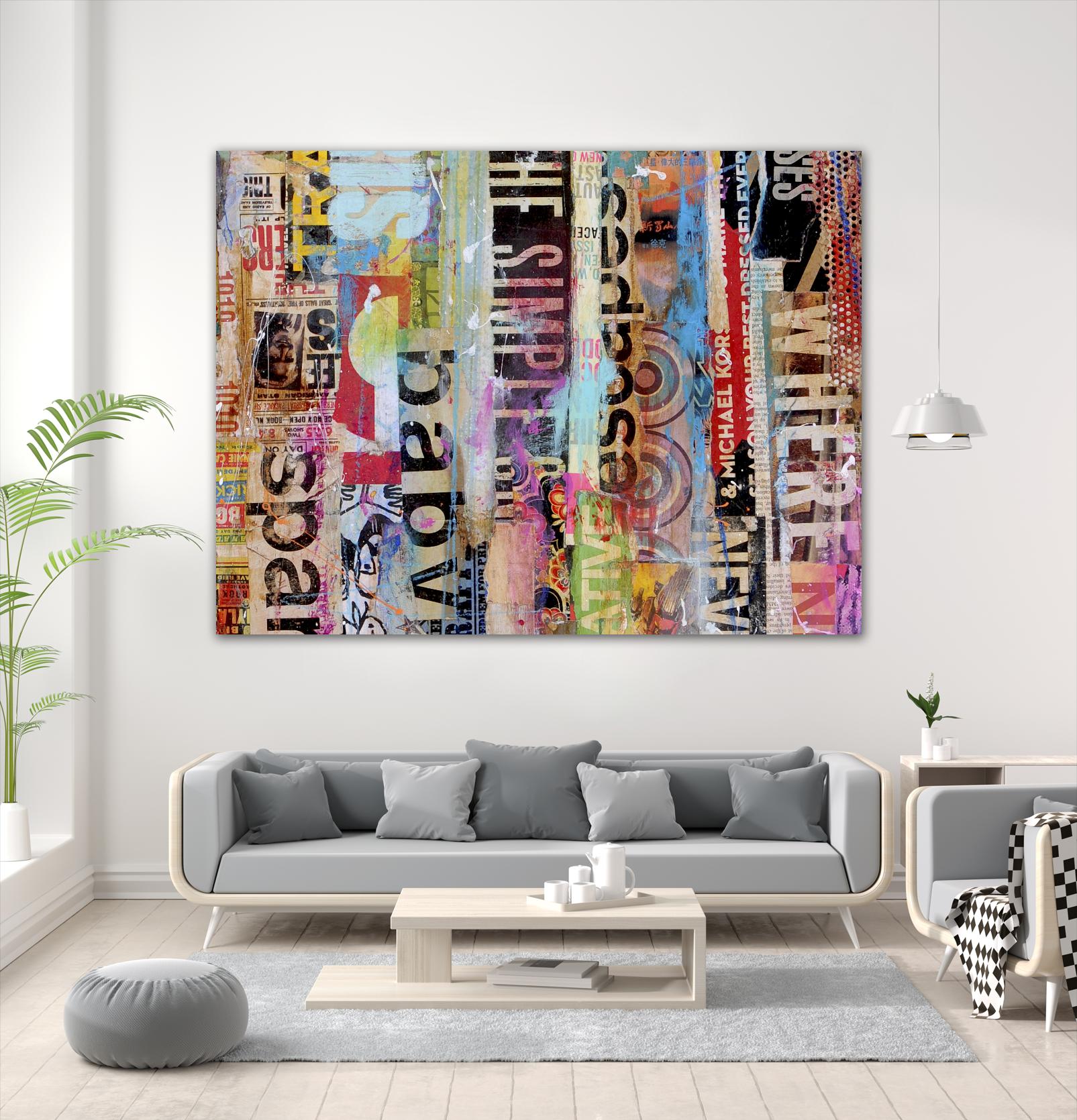 Metro Mix 21 II by Erin Ashley on GIANT ART - pink abstract