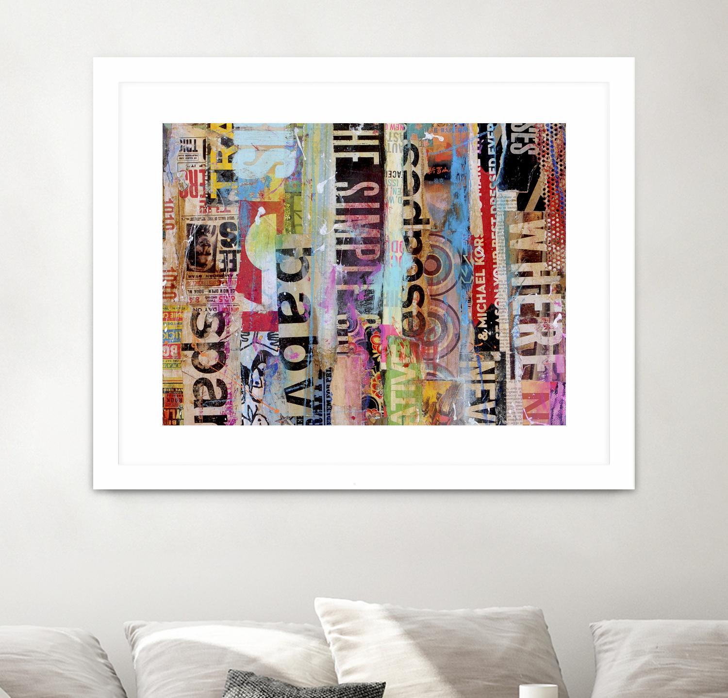 Metro Mix 21 II by Erin Ashley on GIANT ART - pink abstract
