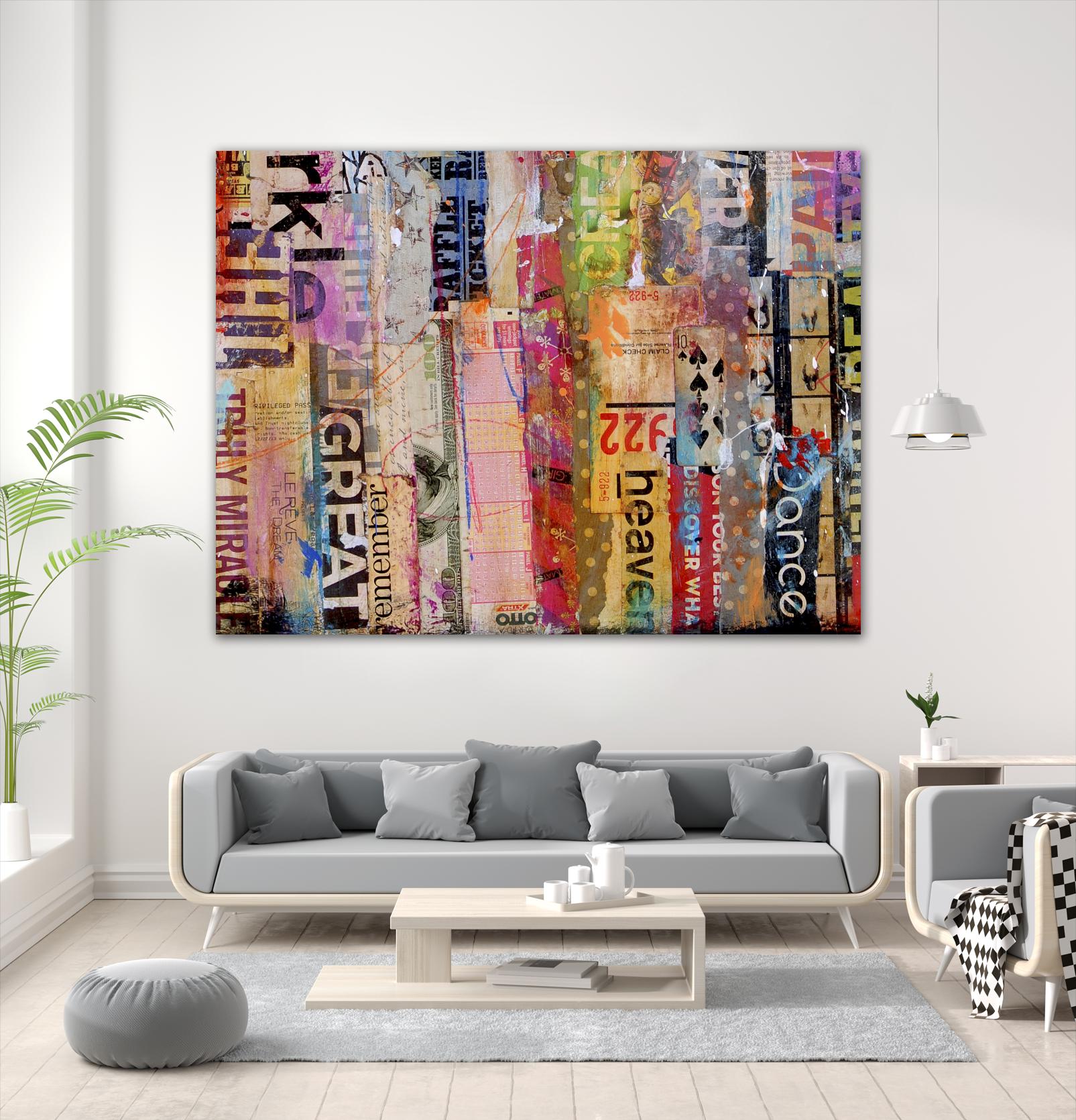 Metro Mix 21 III by Erin Ashley on GIANT ART - pink abstract
