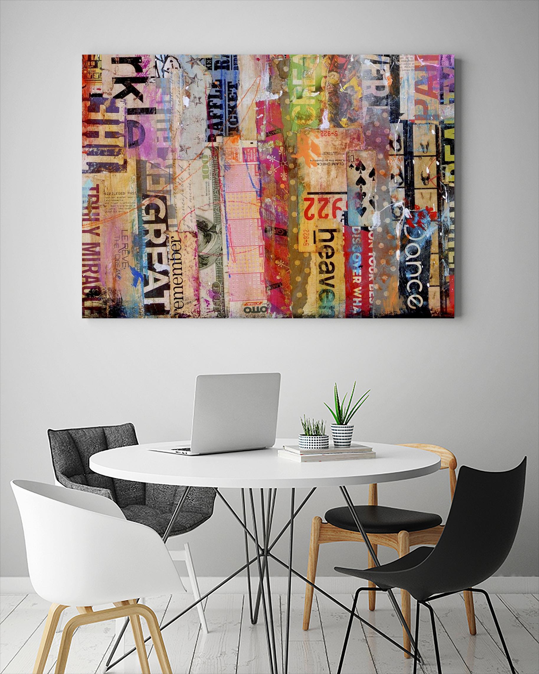 Metro Mix 21 III by Erin Ashley on GIANT ART - pink abstract