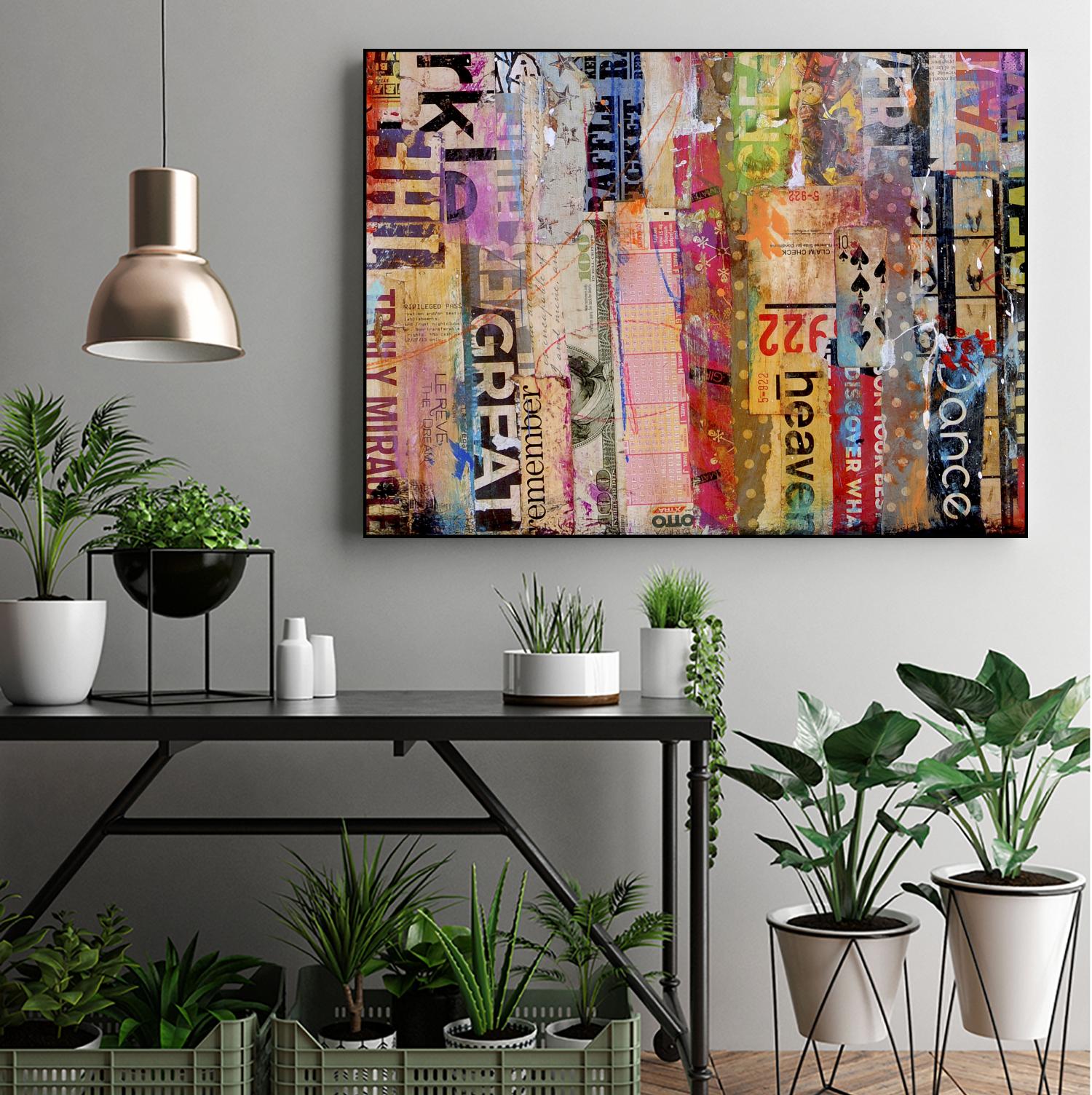 Metro Mix 21 III by Erin Ashley on GIANT ART - pink abstract