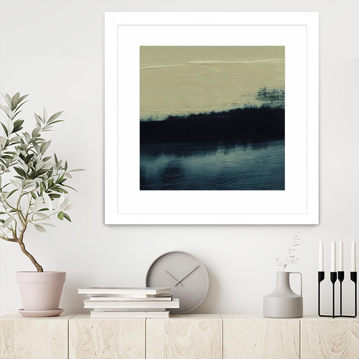 Water II by Sharon Gordon on GIANT ART - beige abstract