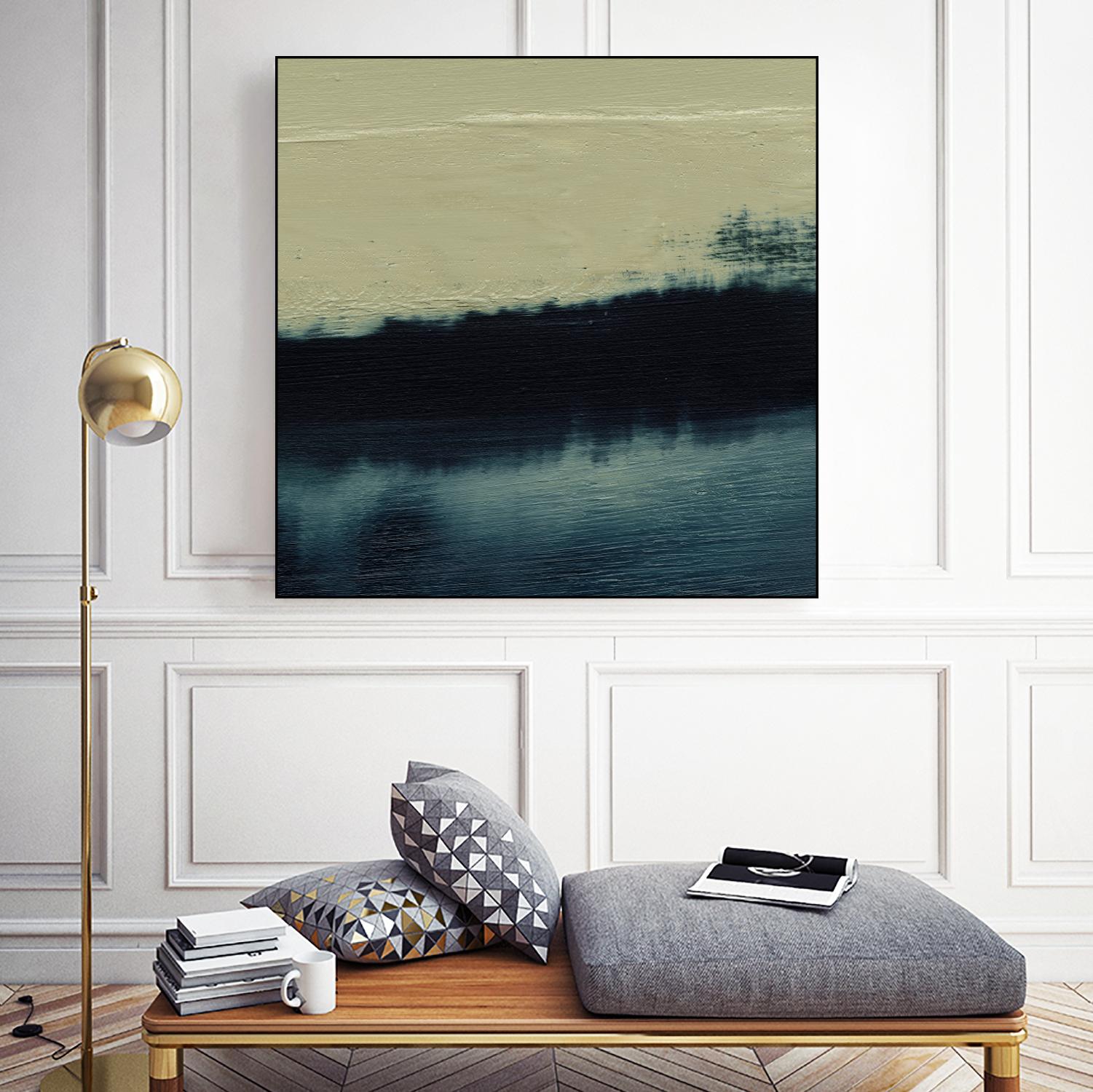 Water II by Sharon Gordon on GIANT ART - beige abstract