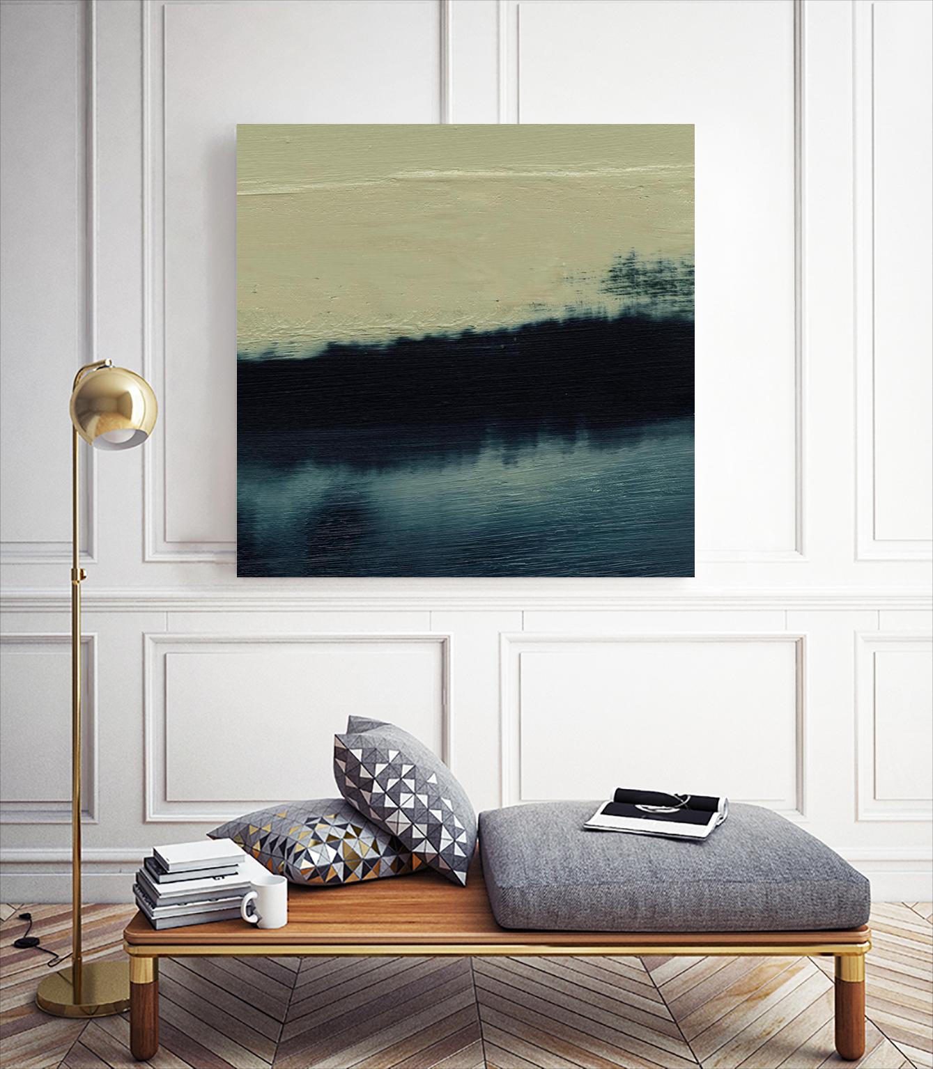 Water II by Sharon Gordon on GIANT ART - beige abstract