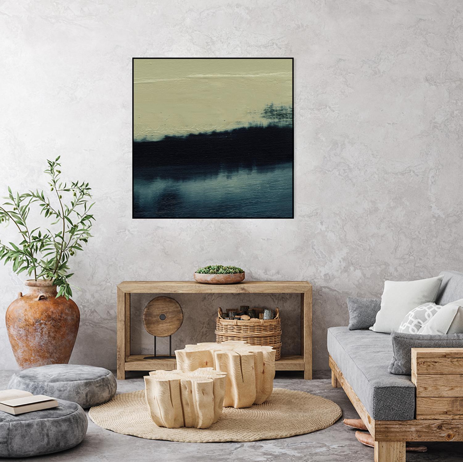 Water II by Sharon Gordon on GIANT ART - beige abstract