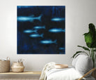 School II by Norman Wyatt on GIANT ART - blue abstract