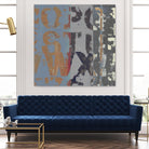 Alphabet Overlay II by Vision Studio on GIANT ART - blue abstract