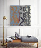 Alphabet Overlay II by Vision Studio on GIANT ART - blue abstract