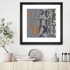 Alphabet Overlay II by Vision Studio on GIANT ART - blue abstract