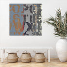 Alphabet Overlay II by Vision Studio on GIANT ART - blue abstract