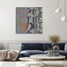 Alphabet Overlay II by Vision Studio on GIANT ART - blue abstract