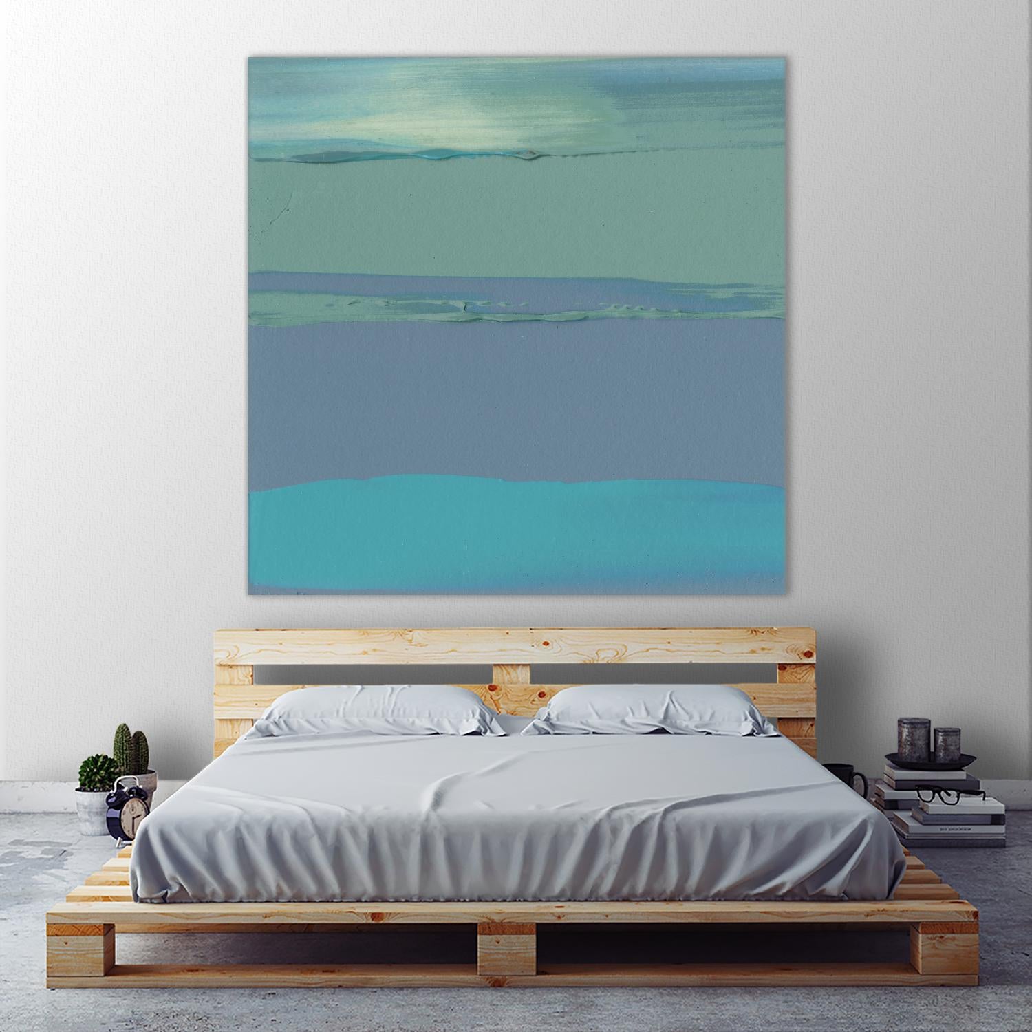 Blue Coast II by Sharon Gordon on GIANT ART - green abstract