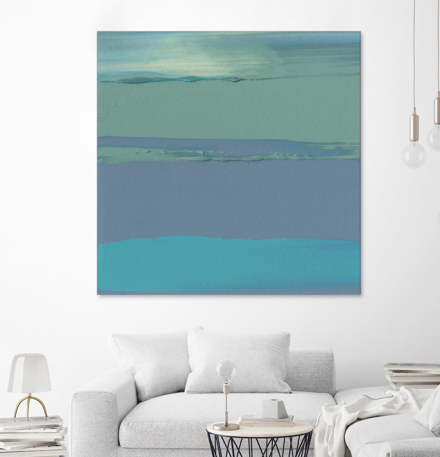 Blue Coast II by Sharon Gordon on GIANT ART - green abstract