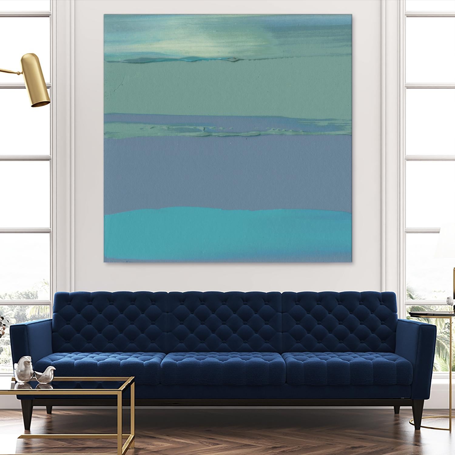 Blue Coast II by Sharon Gordon on GIANT ART - green abstract
