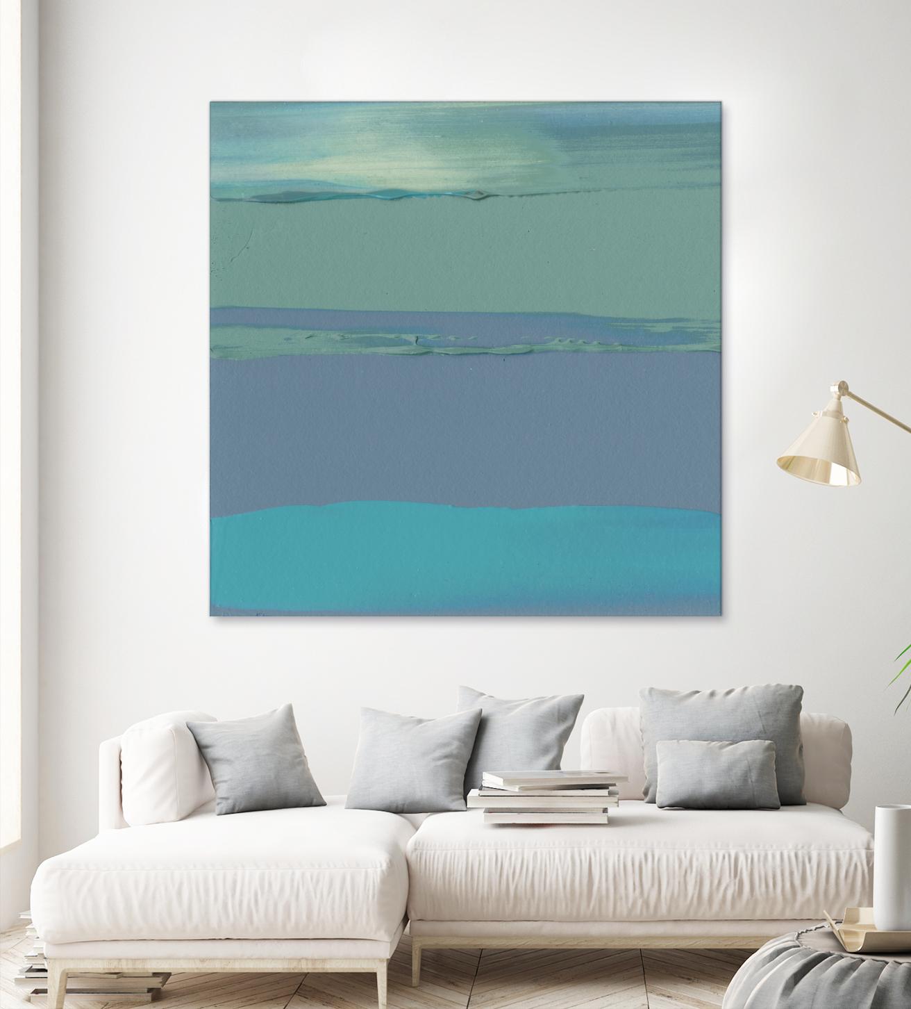 Blue Coast II by Sharon Gordon on GIANT ART - green abstract