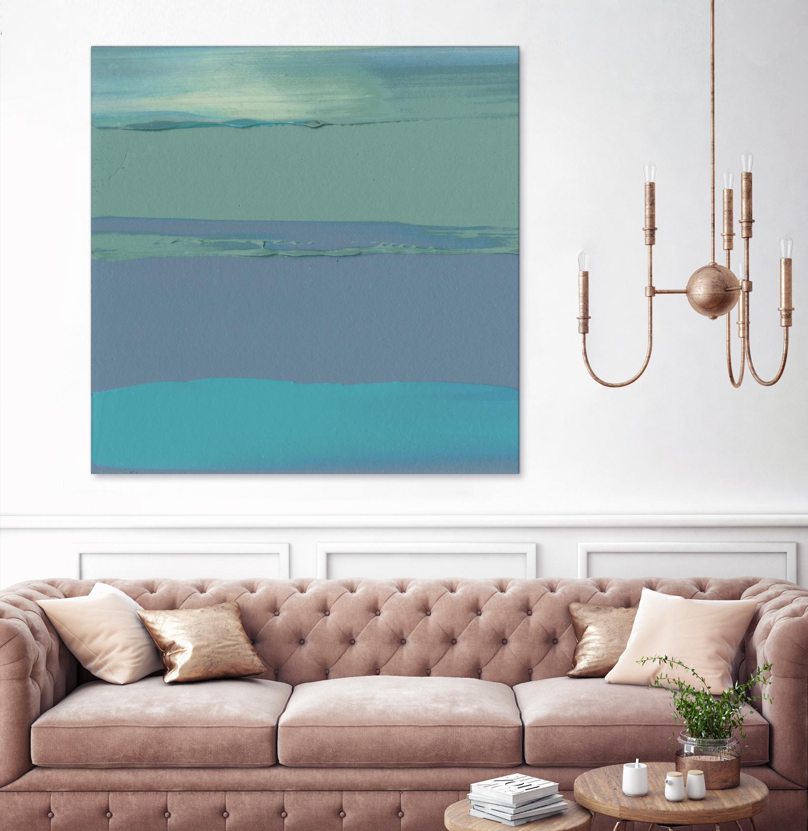 Blue Coast II by Sharon Gordon on GIANT ART - green abstract