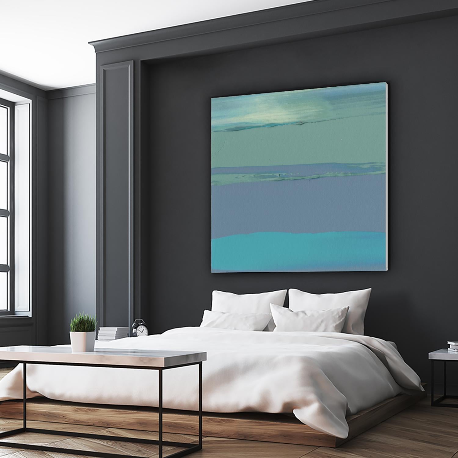 Blue Coast II by Sharon Gordon on GIANT ART - green abstract