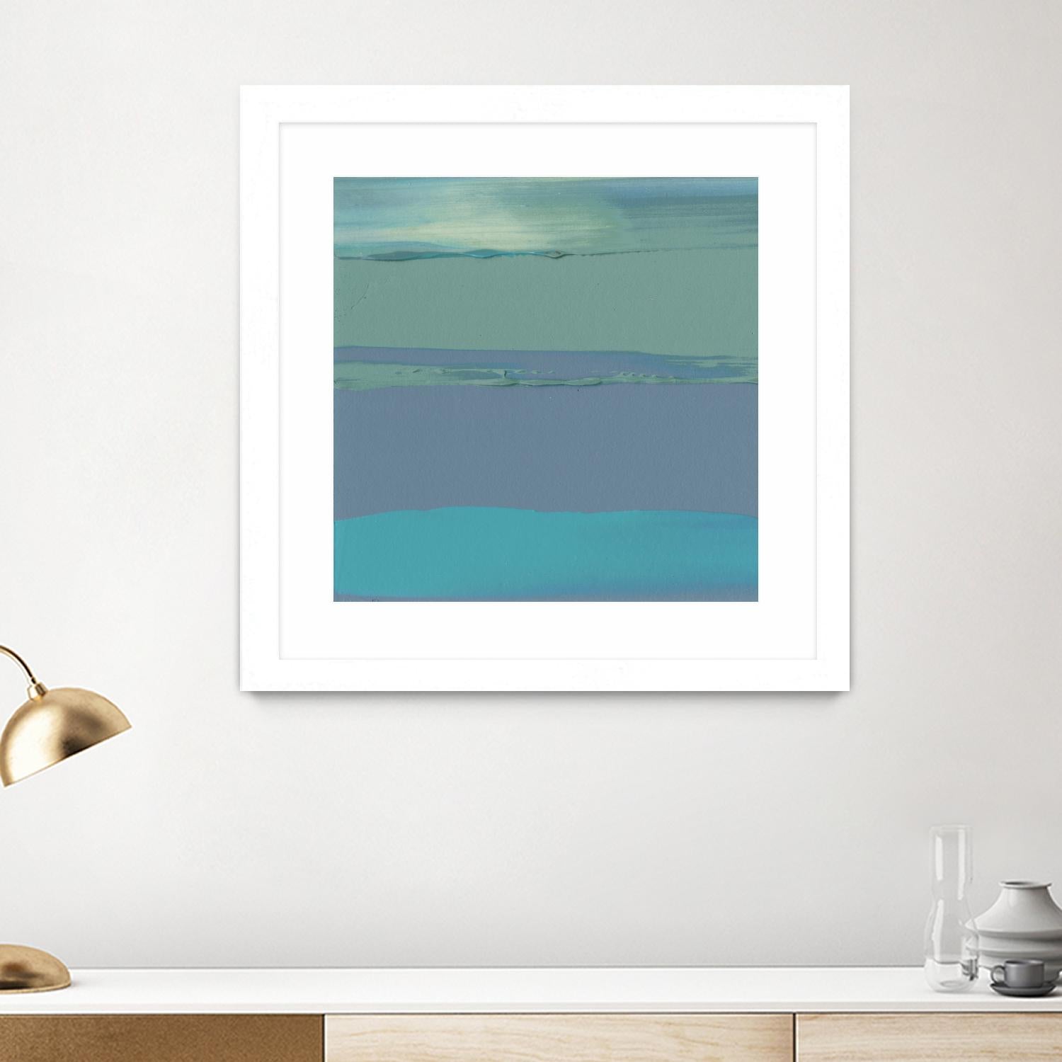 Blue Coast II by Sharon Gordon on GIANT ART - green abstract