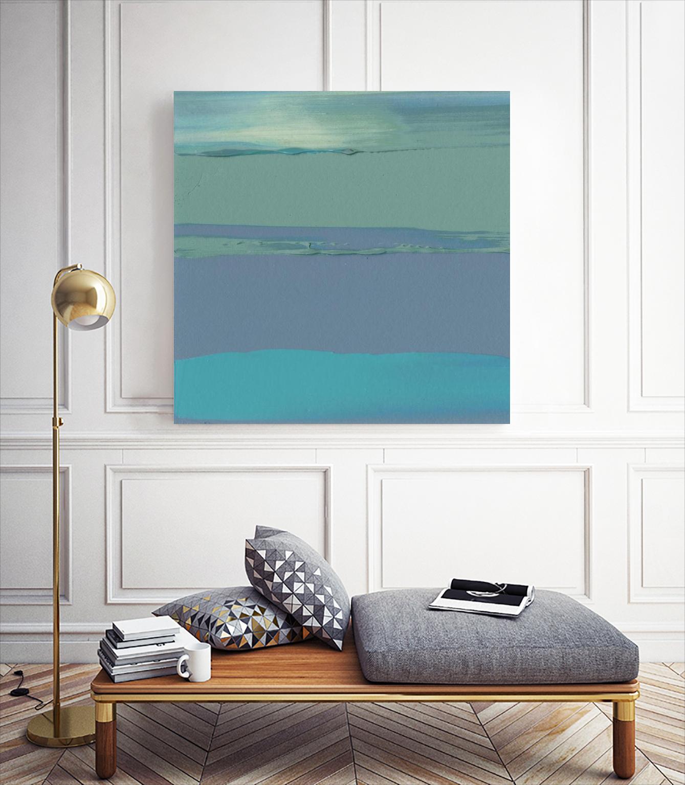 Blue Coast II by Sharon Gordon on GIANT ART - green abstract