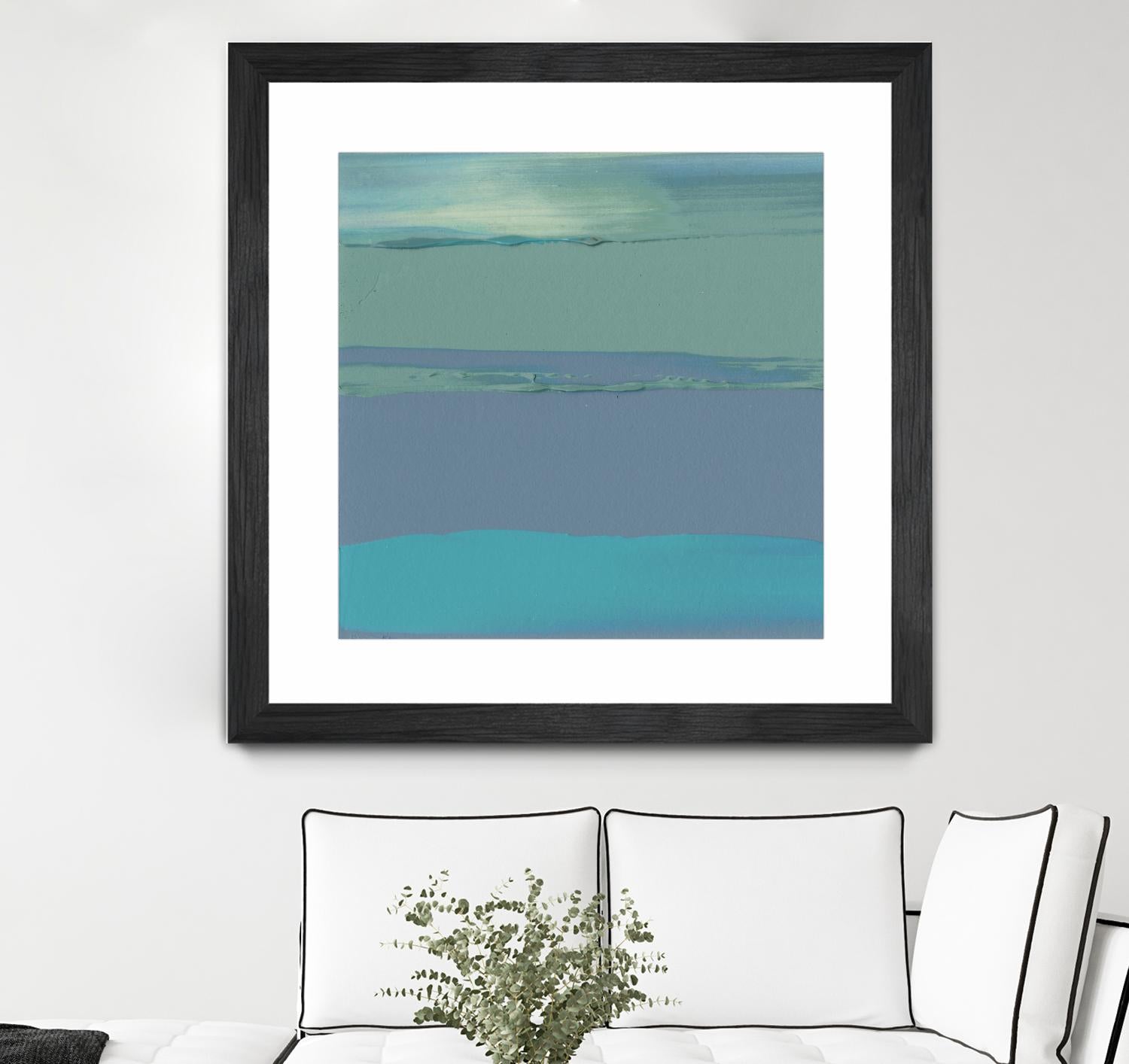 Blue Coast II by Sharon Gordon on GIANT ART - green abstract