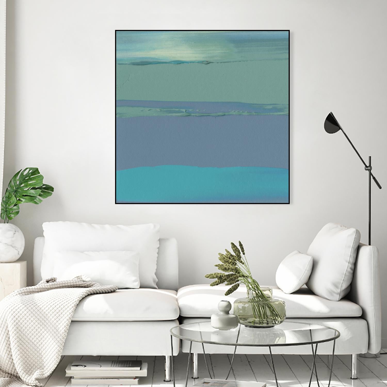 Blue Coast II by Sharon Gordon on GIANT ART - green abstract