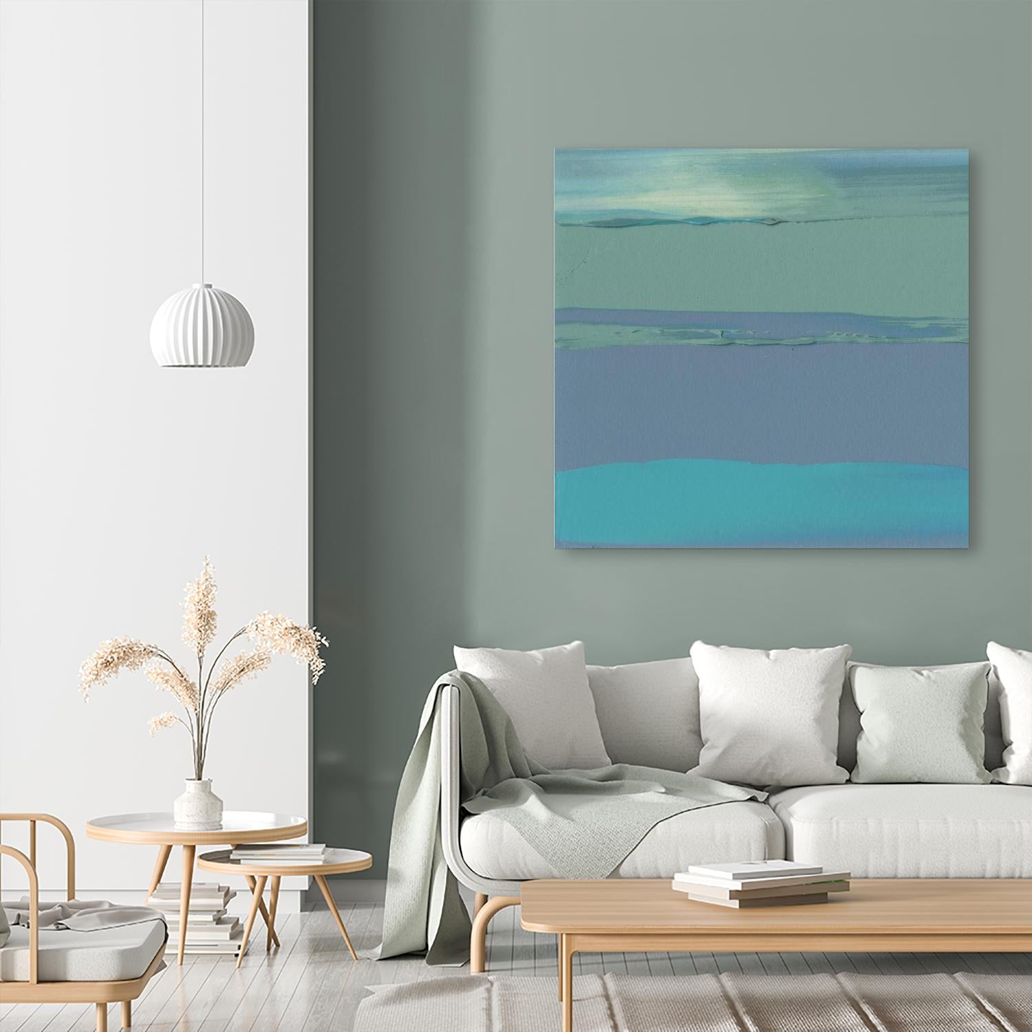 Blue Coast II by Sharon Gordon on GIANT ART - green abstract