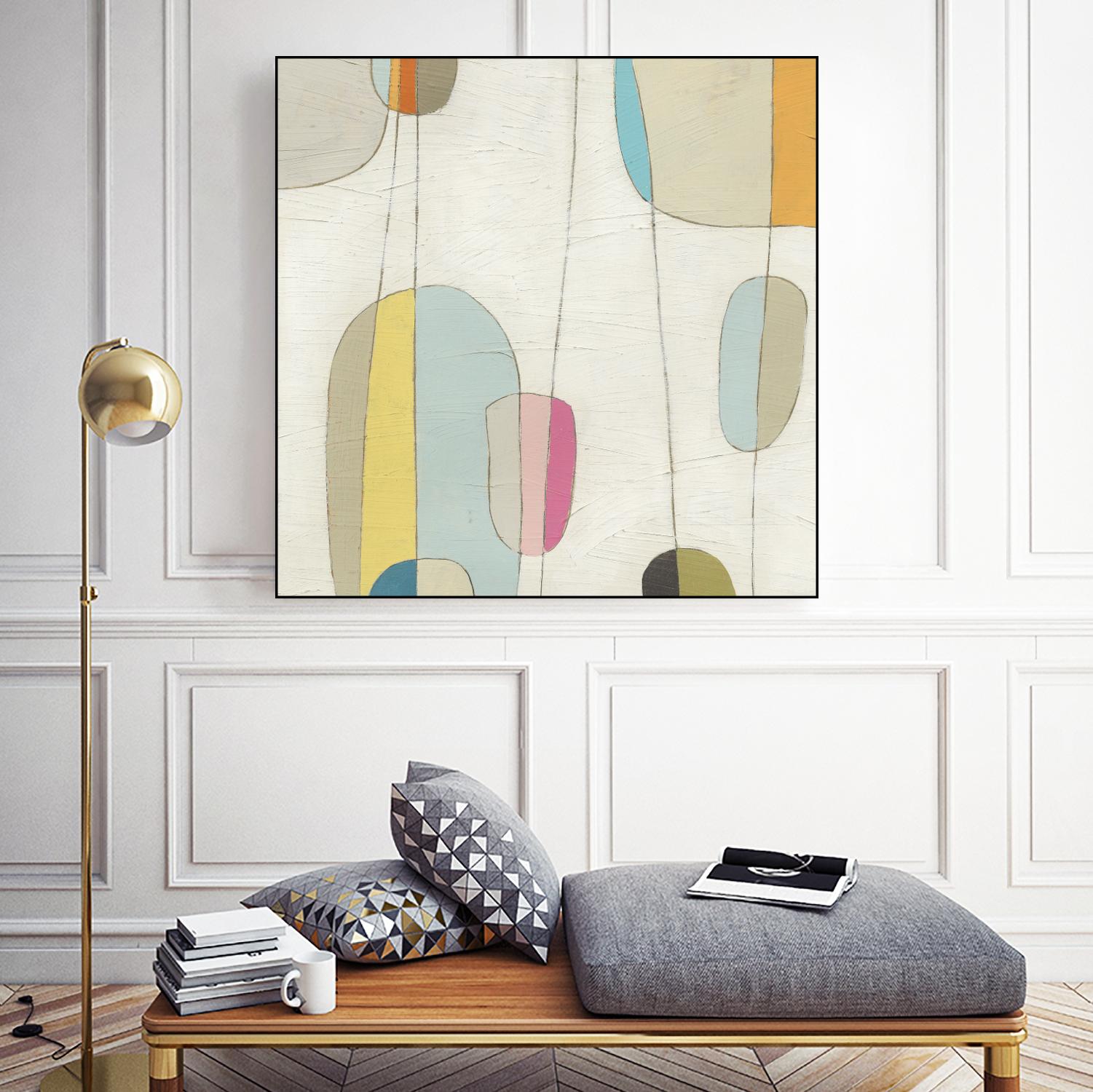 Molecular Motion IV by June Erica Vess on GIANT ART - beige shapes