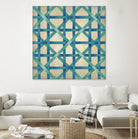 Woven Symmetry I by Chariklia Zarris on GIANT ART - blue patterns