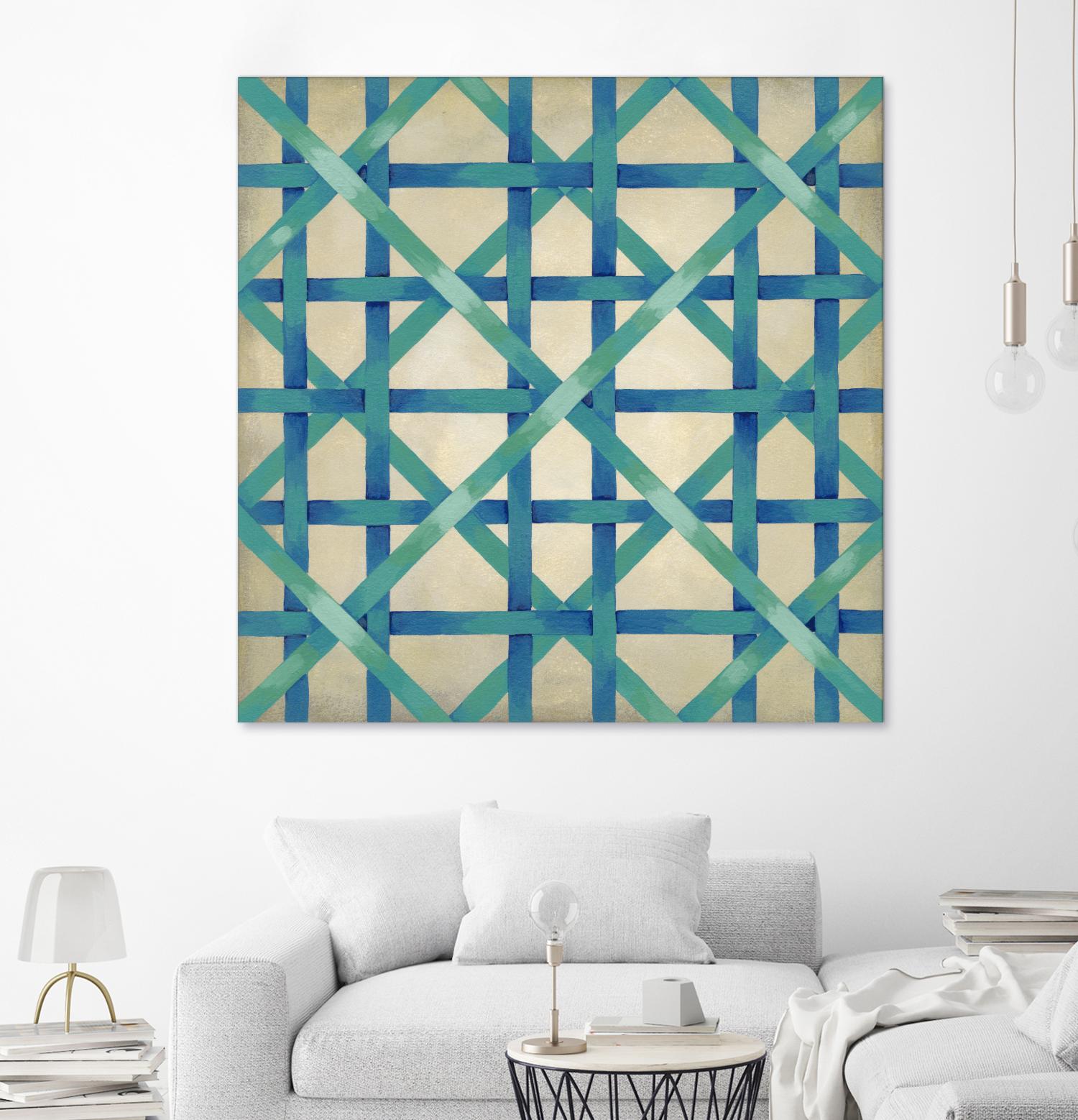 Woven Symmetry I by Chariklia Zarris on GIANT ART - blue patterns