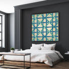 Woven Symmetry I by Chariklia Zarris on GIANT ART - blue patterns