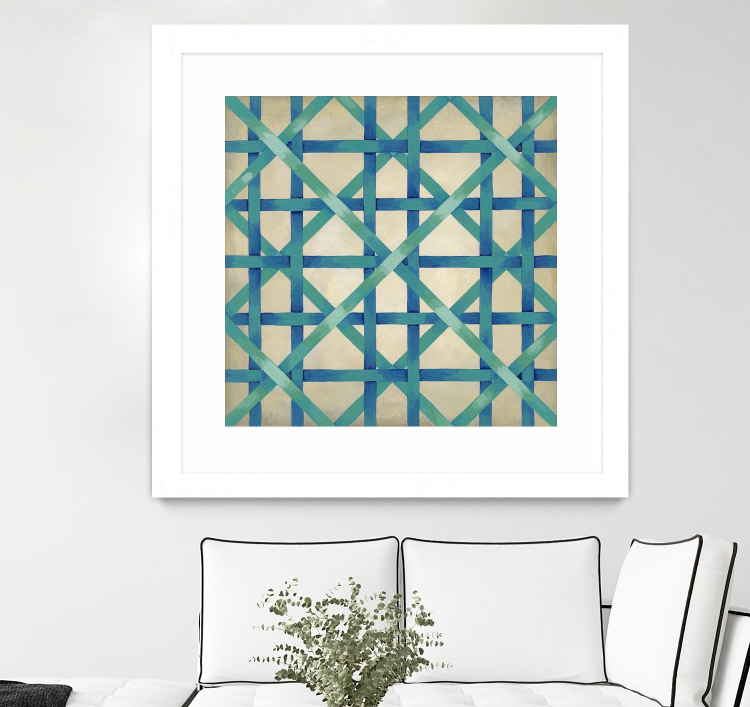 Woven Symmetry I by Chariklia Zarris on GIANT ART - blue patterns