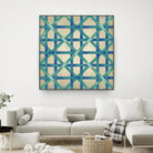 Woven Symmetry I by Chariklia Zarris on GIANT ART - blue patterns
